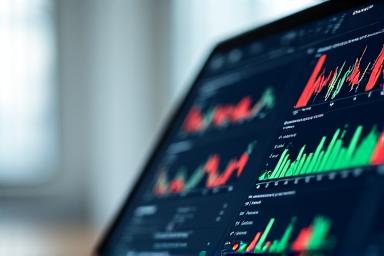 Financial analyst reviewing a real-time risk dashboard